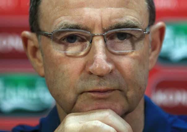 Republic of Ireland Manager Martin O'Neill concentrating on match. Picture: PA