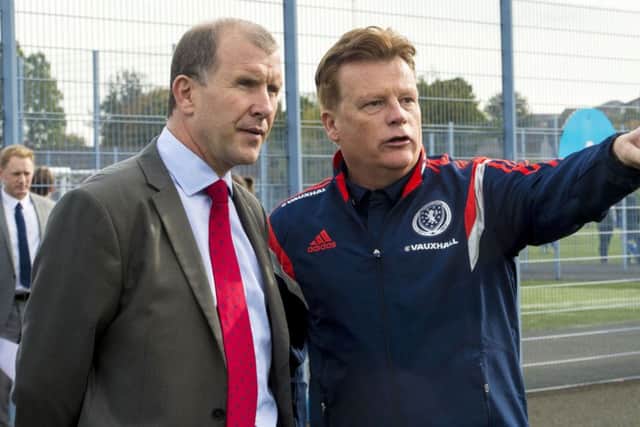 Mark Wotte, right, and SFA Chief Executive Stewart Regan yesterday. Picture: SNS