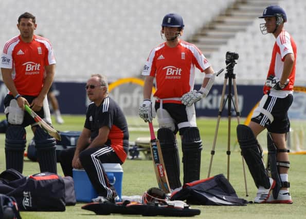 Stuart Broad (right) and Tim Bresnan (far left). Picture: PA