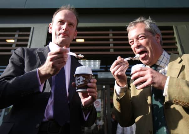 Voters dont seem to mind that Douglas Carswell, left, backs a privatised NHS. Picture: Getty