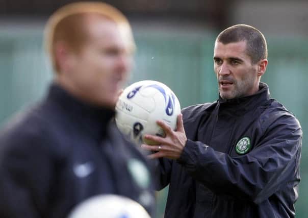 Roy Keane trains with his Celtic team-mates in December 2005. Picture: PA