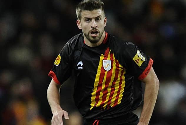 Barcelona defender Gerard Pique, playing for Catalonia. Picture: Getty