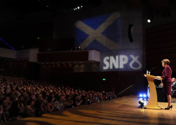 Nicola Sturgeon addresses delegates at the SNP conference in Perth last year. Picture: Jane Barlow