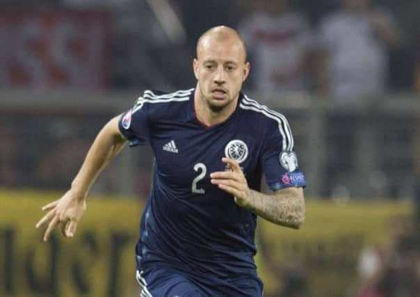 Alan Hutton continued to appear for Scotland while frozen out at Aston Villa. Picture: SNS