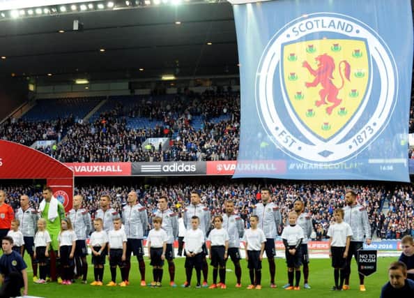 Fans belted out the unofficial national anthem written by the late Roy Williamson of The Corries. Picture: Lisa Ferguson