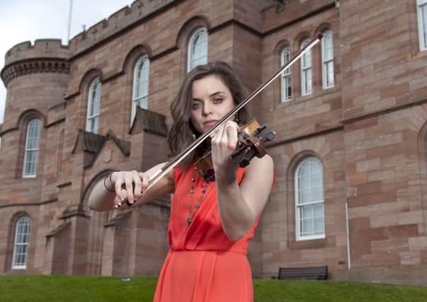 Fiddler Laura Wilkie rehearses at Inverness. Picture: Trevor Martin