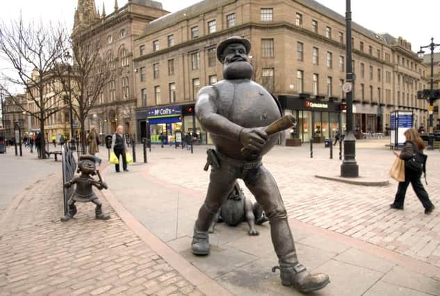 The webcam focuses on Dundee City Square, where the Desperate Dan statue is located. Picture: Ian Rutherford