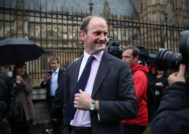 New Ukip MP Douglas Carswell arrives at Parliament yesterday. Picture: Getty