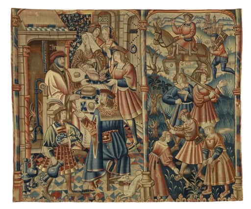 A tapestry woven in the Southern Netherlands around 1500 is part of the collection. Picture: PA