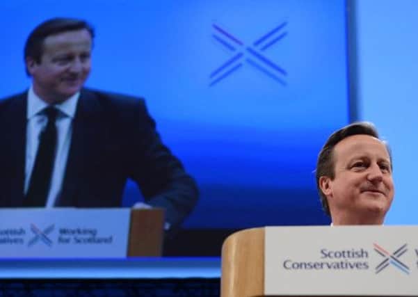 David Cameron was among several leading UK politicians to make a vow promising further devolution for Scotland in the event of a No vote. Picture: Neil Hanna