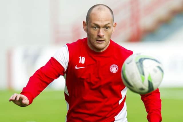 Hamilton player-manager Alex Neil in training. Picture: SNS