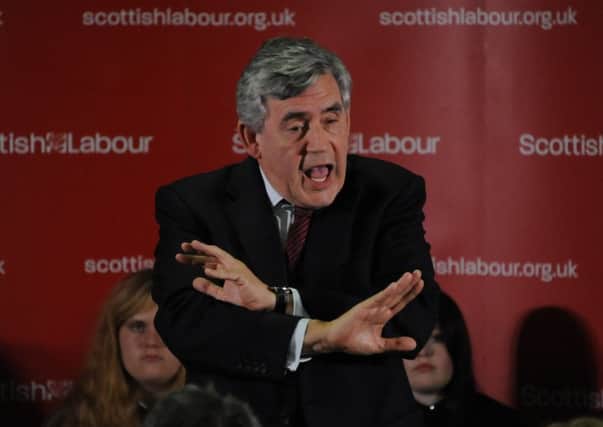 Former PM Gordon Brown galvanised Labour support for No but also heightened expectations. Picture: Andrew O'Brien