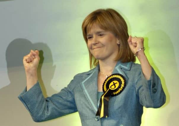 Nicola Sturgeon at the Scottish parliamentary election count in 2007. Picture: Gareth Easton