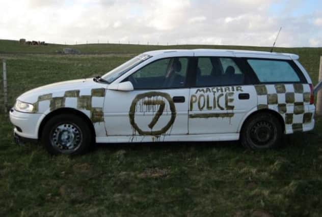 This might not be a legitimate police vehicle - there's no Police Scotland logo for a start. Picture: Teuchter Wagons/Facebook