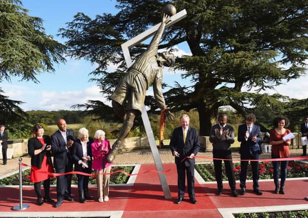 The statue was unveiled at St George's Park national football centre in Burton. Picture: Getty