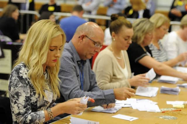 Votes are counted at last months referendum. Picture: Michael Gillen