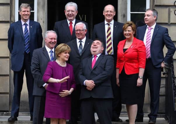 Nicola Sturgeon and the new Scottish Cabinet in 2011  but how many will remain in her team? Picture: Getty