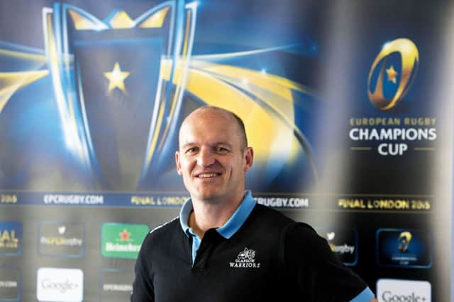 Glasgow head coach Gregor Townsend announces his team to face Bath this afternoon. Picture: SNS/SRU