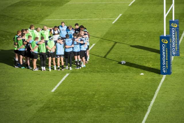 Glasgow Warriors prepare for the European Rugby Champions Cup clash with Bath. Picture: SNS