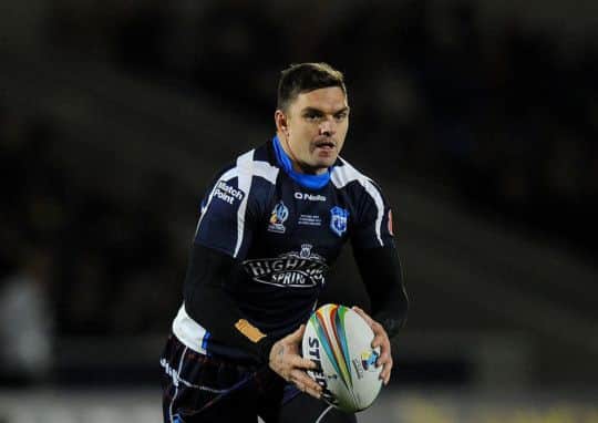 Danny Brough caused chaos among the Welsh side as he orchestrated Scotlands victory. Picture: PA