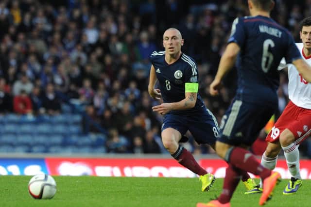 Scotland captain Scott Brown in action against Georgia. Picture: Lisa Ferguson