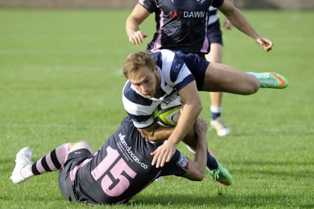 An impressive Heriots side were more than a match for the Ayr defence on Saturday. Picture: Andrew OBrien