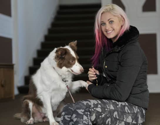 Amanda Somers with collie bitch Brook, for whom she dog sits when the owners are on holiday. Picture: Ian Rutherford