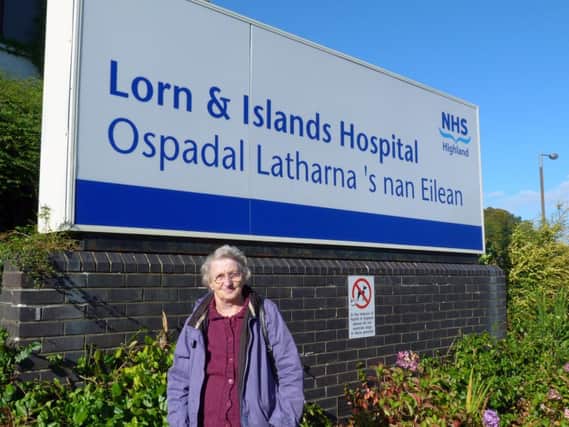 Sarah Borthwick, 81, of Kintyre was asked for 60 for transport to Oban hospital. Picture: Moira Kerr