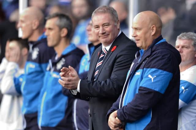 Ally McCoist's primary focus is on his teams efforts to complete their return to the top flight. Picture: SNS