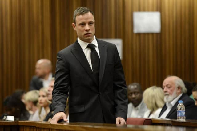 Oscar Pistorius attends his sentencing. Picture: Reuters