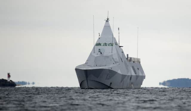 Swedish corvette HMS Visby joins the search. Picture: AP