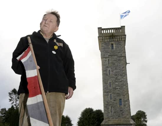 Former serviceman Angus MacKenzie has called for the Saltire to be taken down and replaced with the Union Jack. Picture: Cascade