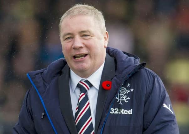 Rangers manager Ally McCoist during his side's win at Dumbarton. Picture: SNS