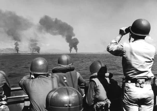 In 1944 the Japanese fleet was heavily defeated in the worlds largest naval battle at Leyte Gulf. Picture: Getty