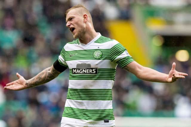 Celtic's John Guidetti is eyeing up the quadruple. Picture: SNS