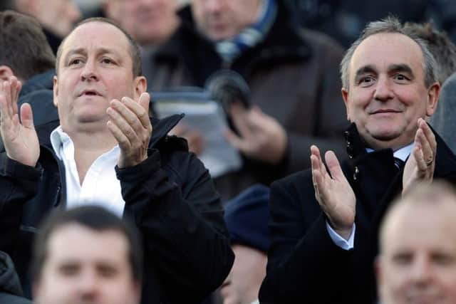 Derek Llambias, right, pictured with Mike Ashley. Picture: Getty