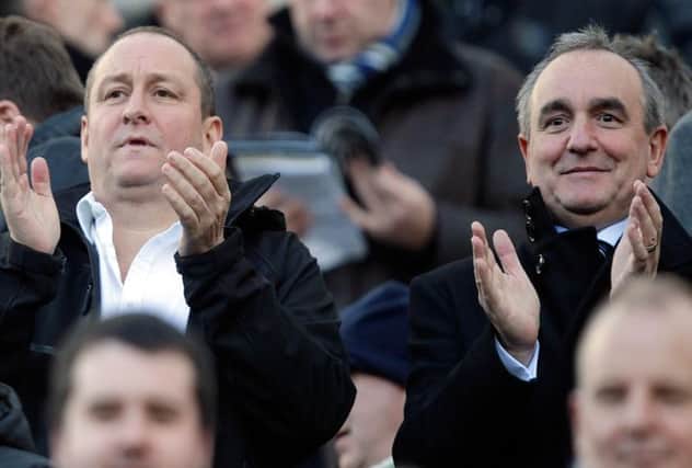 Derek Llambias, right, pictured with Mike Ashley. Picture: Getty