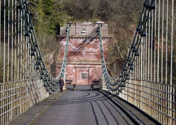 The Union Chain Bridge is a suspended-deck suspension bridge that spans the River Tweed between Horncliffe and Fishwick. Picture: Phil Wilkinson