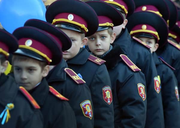 Members of the Ukrainian Cadets Corps. Picture: Getty