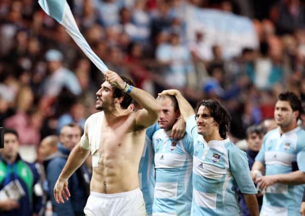 Juan Fernandez Lobbe, left, has been ruled out of Argentinas tour. Picture: Getty