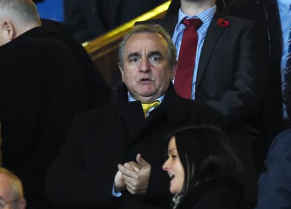 Former Newcastle Utd Managing Director Derek Llambias in the stand at Ibrox. Picture: SNS