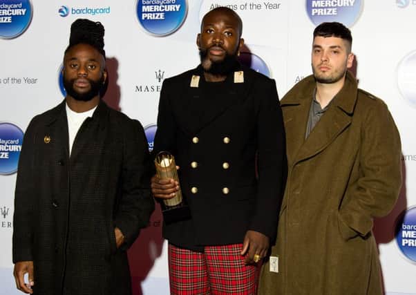 Young Fathers at the Barclaycard Mercury Prize at The Roundhouse in London. Picture: Getty
