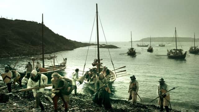A scene from the docu-drama recreates the invasion. Picture: Contributed