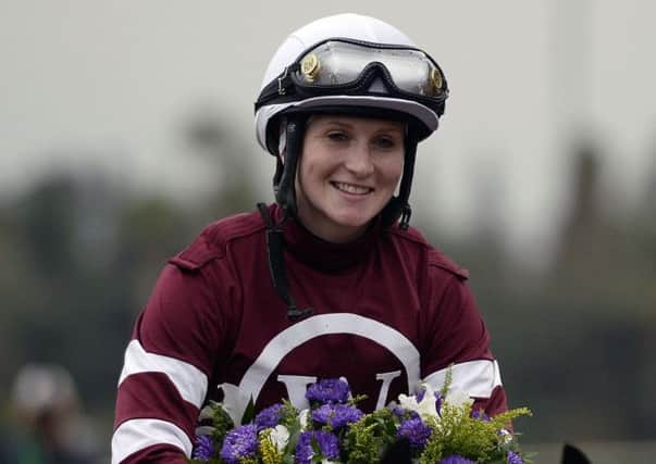 Rosie Napravnik said she was stopping racing after winning on Untapable. Picture: Kelvin Kuo