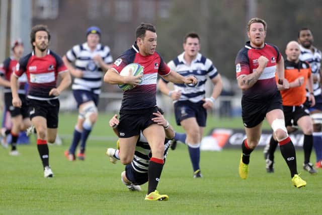 Hawks scrum-half Paddy Boyer scored a fine individual try. Picture: John Devlin