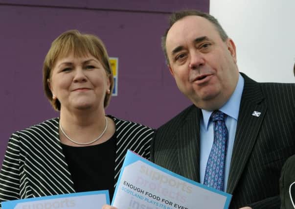 Salmond with former Scottish Labour leader Johann Lamont. Picture: Ian Rutherford