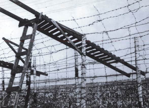One of the ingenious contraptions that doubled as a bridge over the wire. Picture: Hemedia