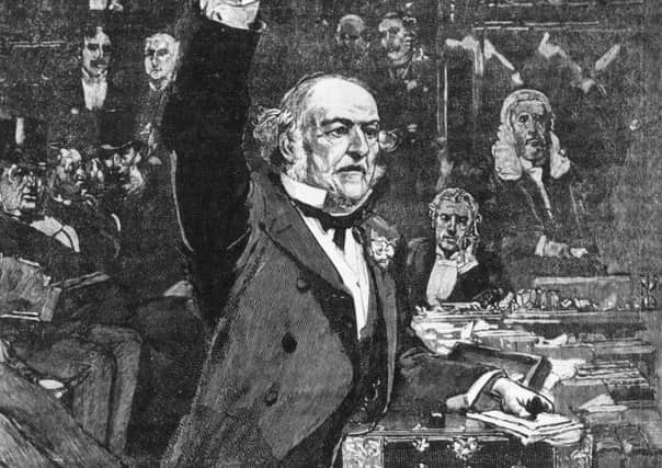William Gladstone introduces his bill in the Commons  but home rule did not survive the Great Depression. Picture: Getty