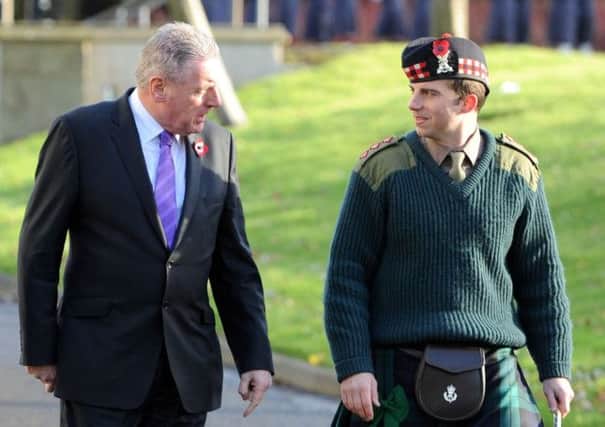 Labour's Vernon Coaker visiting Dregorn Army Barracks in November last year. Picture: Ian Rutherford