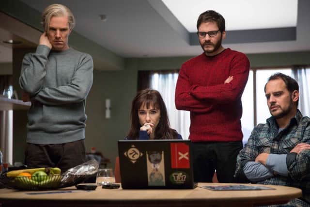 Cumberbatch, left, in The Fifth Estate. Picture: Contributed